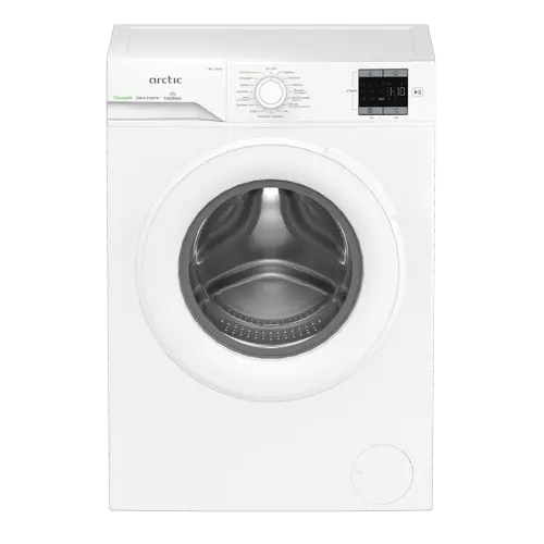 Masina de spalat rufe Arctic APLM1WFSU17210W, Clasa A, Capacitate 7 Kg, 1200 rpm, ExtraSteam, Flow Control, Add In, Eco Wash, Aqua Safe, SaveInAll, Motor Silent Inverter (Alb)