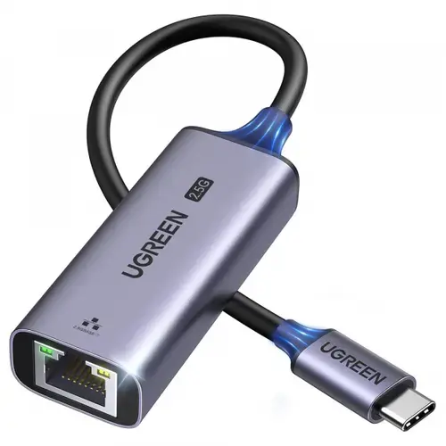 Placa Retea UGREEN CM648 (25052), RJ45, USB-C, 2.5 Gb/s, Gri