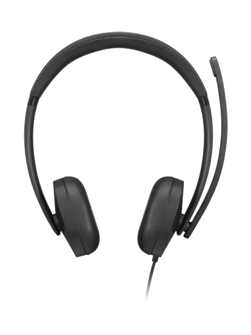 Casti cu microfon Lenovo VoIP 5000, USB-C/A, certificare pentru Microsoft Teams, Negru