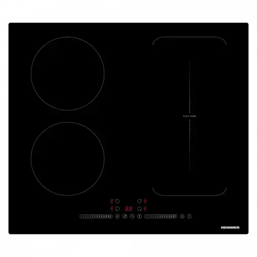 Plita incorporabila HEINNER HBHI-M4ZB1FXTC, Inductie, 4 zone de gatit, 7400 W, Control touch, Timer, Sticla (Negru)
