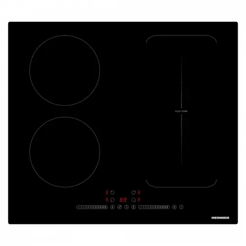 Plita incorporabila HEINNER HBHI-M4ZB1FXTC, Inductie, 4 zone de gatit, 7400 W, Control touch, Timer, Sticla (Negru)