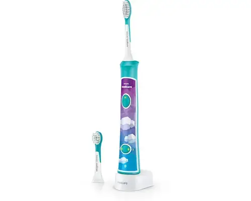 Periuta electrica pentru copii Philips Sonicare HX6352/11, 2 moduri periaj, 2 capete incluse (Albastru)
