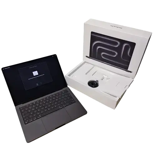 Laptop Apple MacBook Pro 14 (Procesor Apple M4 Pro (12-core CPU / 16-core GPU) 14.2inch Liquid Retina XDR, 48GB, 512GB SSD, Mac OS, Layout INT, Negru)