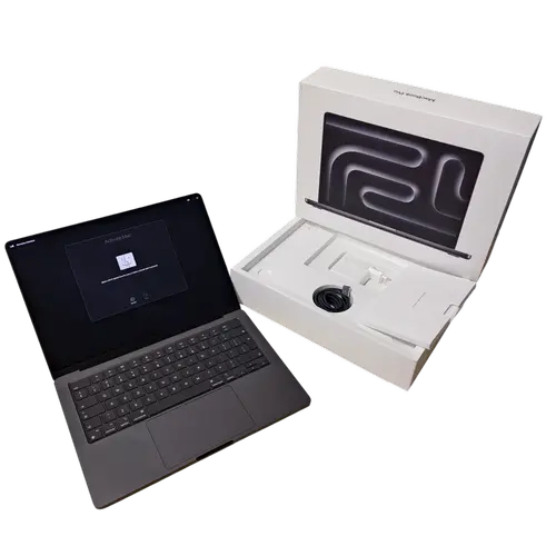 Laptop Apple MacBook Pro 14 (Procesor Apple M4 Pro (12-core CPU / 16-core GPU) 14.2inch Liquid Retina XDR, 48GB, 512GB SSD, Mac OS, Layout INT, Negru)