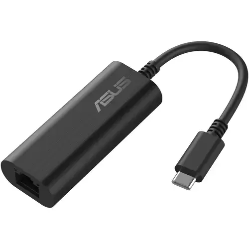 Placa de retea Ethernet ASUS USB-C2500 V2, 2.5Gbps, plug and play, RJ45 LAN, USB-C, Compatibil 2.5G/1G/100Mbps