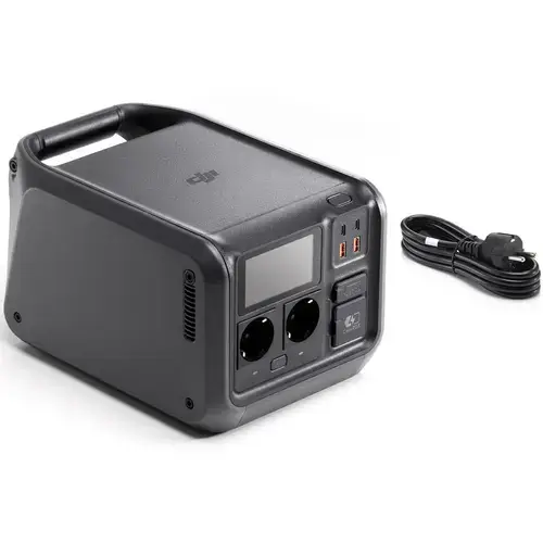 Statie de alimentare portabila DJI Power 500, 512 Wh, AC out 100-120/220-240V, max out 1000W, Out: 2x USB-A, 2x USB-C, 1x SDC Lite, 2x AC Output, 1x AC Input