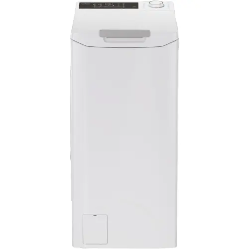 Masina de spalat rufe cu incarcare verticala Candy TCA474TM5-S, 7 kg, 1400 RPM, Clasa A, Motor Inverter, Display digital 4D, Wifi,Mix Power Systems, Gentle touch opening (Alb)