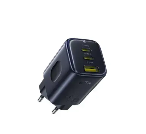 Incarcator retea Baseus PicoGo AE11, 67W, 2x USB Type-C, 1x USB-A (Negru)