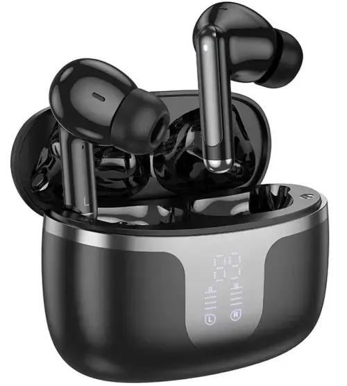 Casti True Wireless HOCO EQ10, Bluetooth, Microfon (Negru)