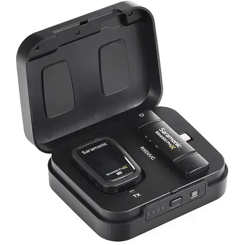 Sistem wireless Saramonic Blink500 ProX B5, microfon lavalier, dimensiuni 15.5x38x56mm, set complet (Negru)