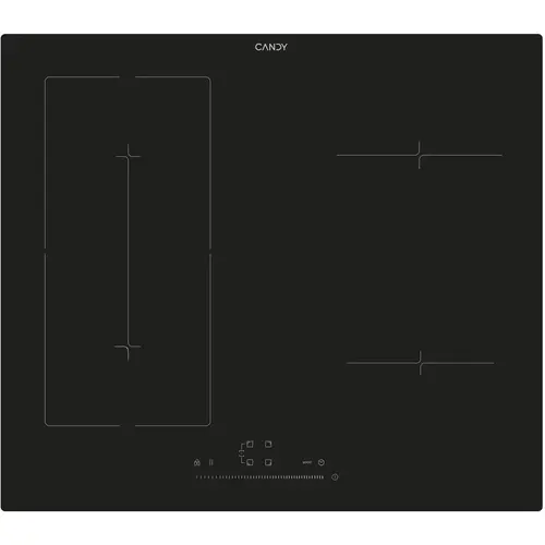 Plita incorporabila inductie Candy CIES64MCA, 4 zone de gatit, 60 cm, slider Touch Control, functie Booster, Flexy Zone (Negru)