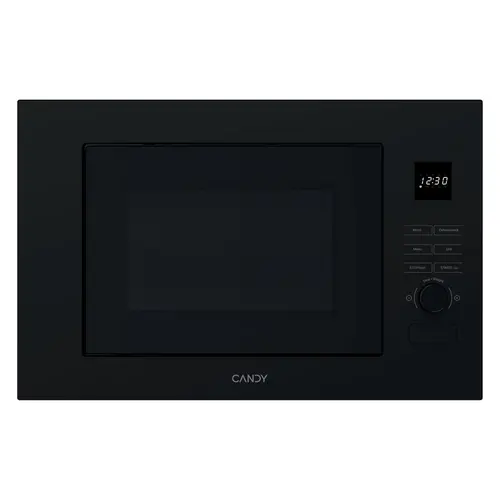 Cuptor incorporabil cu microunde si grill Candy Wave 600 CA38FL7N20WXB, 20 litri, 750W, 5 trepte de putere, display digital & selector mecanic (Negru)
