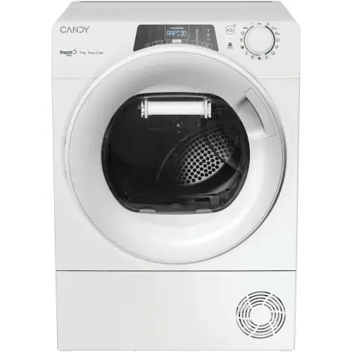 Uscator de rufe Candy Rapido RP EH9N2TE-S, Pompa de caldura, 9 kg, Clasa D, WiFi, Easy case, Senzor uscare, Antisifonare, (Alb)