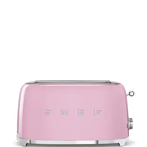 Prajitor de paine Smeg TSF02PKEU, 1500W, 4 felii, 6 trepte (Roz)