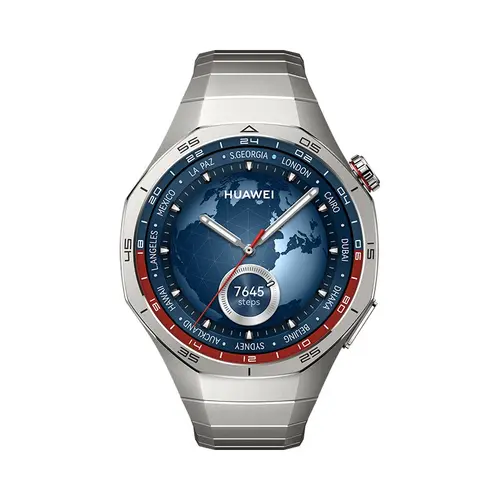 Smartwatch HUAWEI Watch GT 5 Pro 46mm, Ecran AMOLED 1.43inch, Bluetooth, NFC, GPS, Android/iOS, Titanium Strap, HarmonyOS (Argintiu)