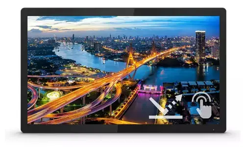 Monitor IPS LED Philips 21.5inch 222B1TFL/00, Full HD (1920 x 1080), VGA, DVI, HDMi, DisplayPort, Touchscreen, 75 Hz (Negru)