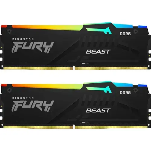 Memorii Kingston Fury Beast RGB 16GB (2x8GB) DDR5 5600MHz Dual Channel Kit