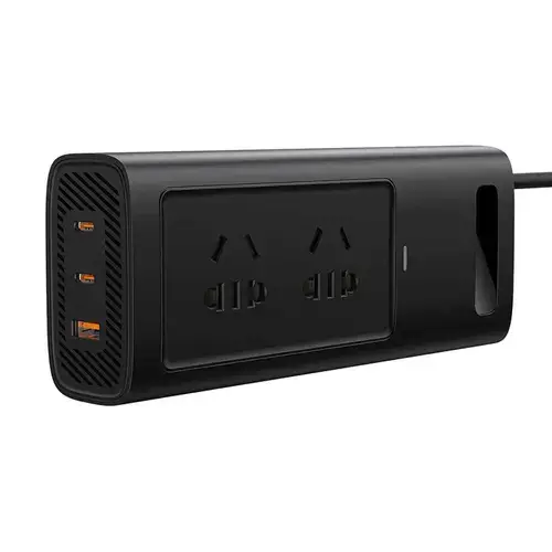 Invertor auto Baseus Power Inverter Pro (CGNB020101) USB, 2x Type C, 220V CN/US/EU Plug, 150W, Negru