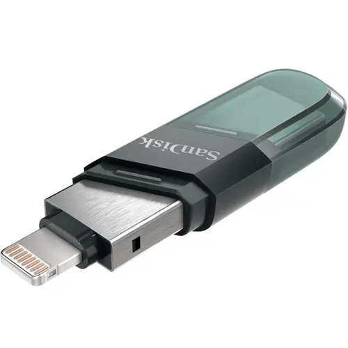 Stick USB SanDisk iXpand Flip, 64GB, USB-A 3.1/Lightning (Verde/Negru)