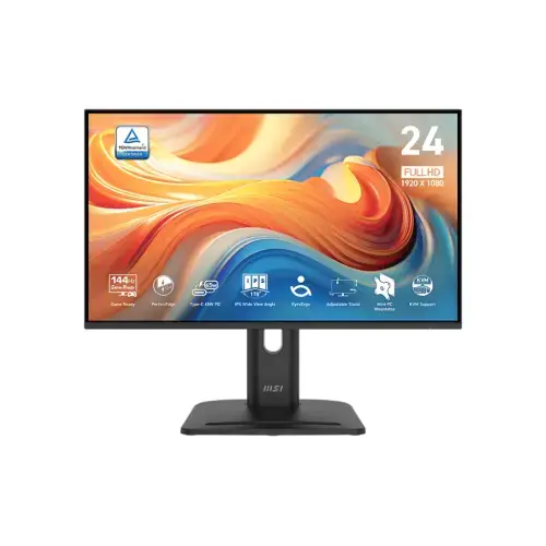 Monitor IPS LED MSI 23.8inch PRO MP245PHG E14, Full HD (1920 x 1080), HDMI, DisplayPort, Boxe, Pivot, 144 Hz, 1 ms (Negru)