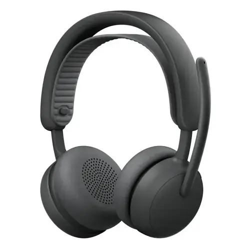 Casti Stereo Business Logitech Zone Wireless 2 ES Teams Version, Receiver, Bluetooth, ANC, Microfoane cu anulare zgomot, Autonomie pana la 48 ore (Negru)