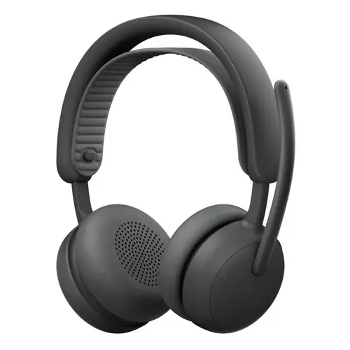 Casti Stereo Business Logitech Zone Wireless 2 ES Teams Version, Receiver, Bluetooth, ANC, Microfoane cu anulare zgomot, Autonomie pana la 48 ore (Negru)