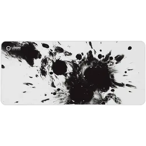 Mouse Pad LORGAR MPA14XL, 900 x 400 x 3, poliester, Negru/Alb