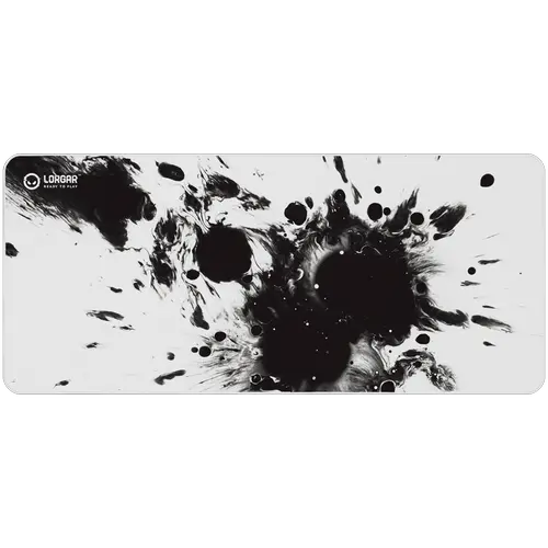 Mouse Pad LORGAR MPA14XL, 900 x 400 x 3, poliester, Negru/Alb