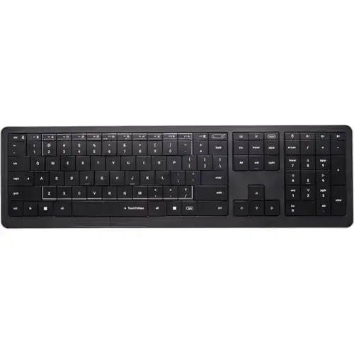 Tastatura Wireless CLEVETURA CLVX 1, layout ANSI US, USB/Bluetooth, Aluminiu, iluminare RGB, Mac/iPad/AppleTV, Touchpad integrat, Negru