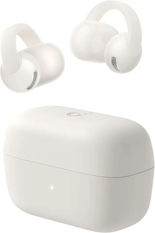 Casti True Wireless Anker SoundCore C50i, Open Ear Clip-On, Hi-Res, IP55, Bluetooth 6.0, Autonomie 7/28 ore (Alb)