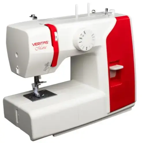 Masina de cusut Veritas Marie, 750 imp/min, 13 cusaturi (Alb/Rosu)