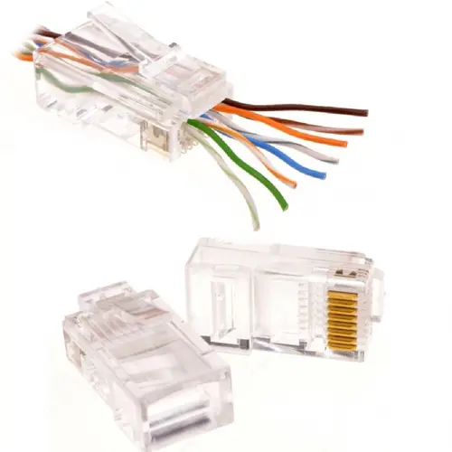Mufa RJ45 UTP EMTEX cat.6, passthrough (1 buc)