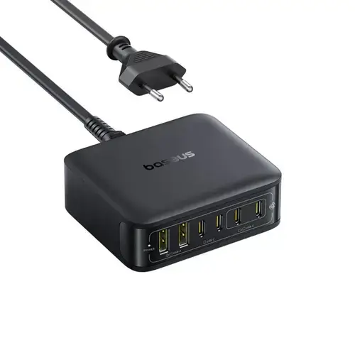 Incarcator retea Baseus EnerFill FH21, Quick Charge 120W, 4 x USB Type-C, 2 x USB (Negru)