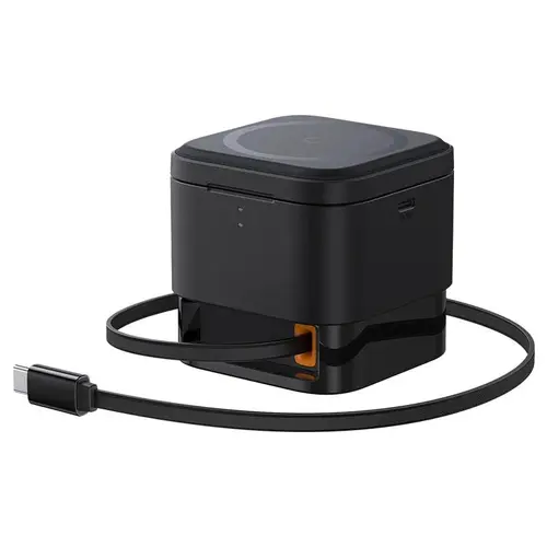 Incarcator retea Baseus MagPro 2-in-1 Magnetic, 25W, prindere magnetica incarcare wireless 15W, incarcare wireless MagPro Magnetic pentru iWatch 2.5W (Negru)