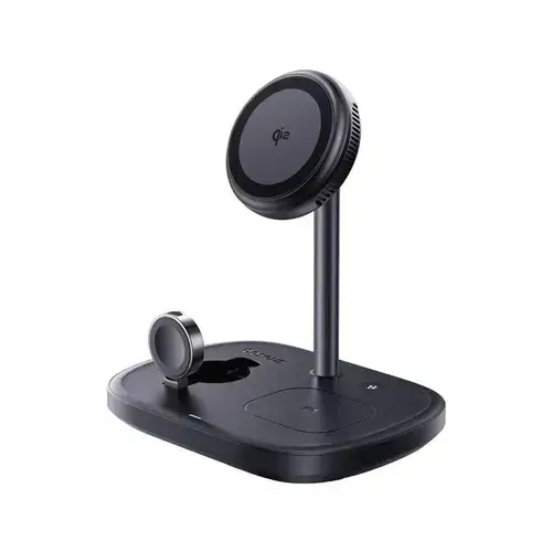 Incarcator wireless Baseus EnerFill FS41 3-in-1, magnetic, 22.5W, include cablu USB Type-C la USB Type-C (Negru)