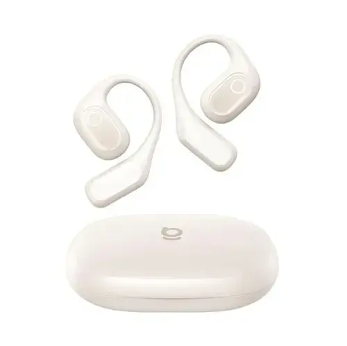 Casti alergare True Wireless Baseus Bowie Eli 2i Fit, Open-Ear, Bluetooth 6.0, Autonomie 11/36 ore, Microfon pe casca, IPX5 (Alb)