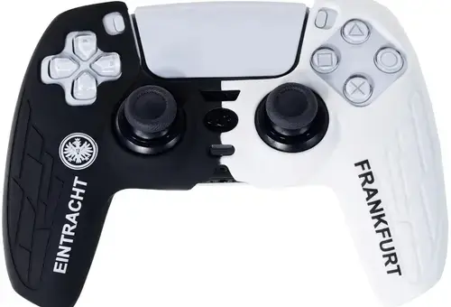 Husa stilizata Sony pentru Controller Playstation 5, Eintracht Frankfurt (Negru/Alb)
