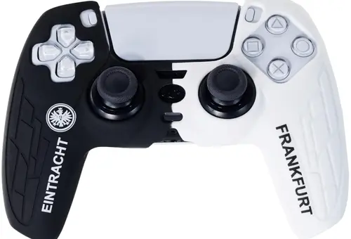 Husa stilizata Sony pentru Controller Playstation 5, Eintracht Frankfurt (Negru/Alb)