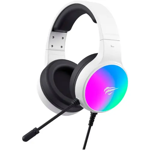 Casti Gaming Havit H2043U, Wired, iluminare RGB (Alb/Negru)