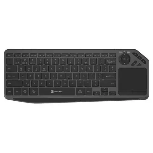 Tastatura wireless Natec Turbot 2, Bluetooth + 2,4 GHz, slim, cu touchpad (Negru)