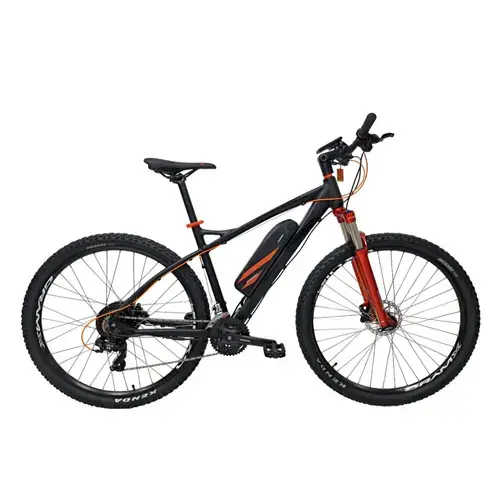 Bicicleta electrica MTB DHS 52432, roti 29 inch, cadru L, 21 viteze, motor 250W, viteza maxima25 km/h, Negru