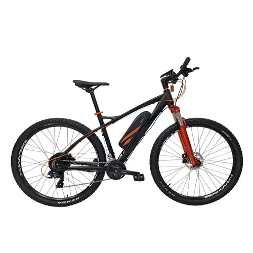 Bicicleta electrica MTB DHS 52432, roti 29 inch, cadru L, 21 viteze, motor 250W, viteza maxima25 km/h, Negru