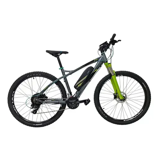 Bicicleta electrica MTB DHS 52870, roti 29 inch, cadru L, Viteza maxima25 km/h, Autonomie 60 km, Gri
