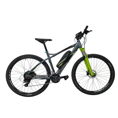 Bicicleta electrica MTB DHS 52870, roti 29 inch, cadru L, Viteza maxima25 km/h, Autonomie 60 km, Gri
