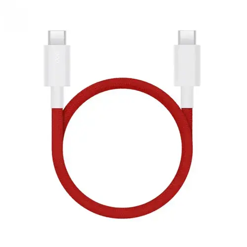 Cablu de date OnePlus SUPERVOOC Charge USB-C la USB-C, 100W, 10A, 1,2m, DL158, 5461100660 (Rosu)