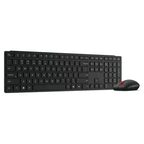 Set tastatura si mouse Lenovo Multi-Mode Pro Combo 6000, Bluetooth/2.4 GHz, Layout US Euro (Negru)