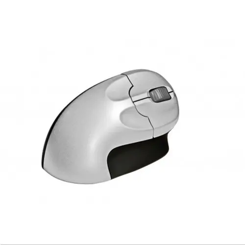 Mouse BakkerElkhuizen Grip BNEGMW, Optic, USB, Wireless, 1200 DPI, 3 Butoane, Negru/Argintiu