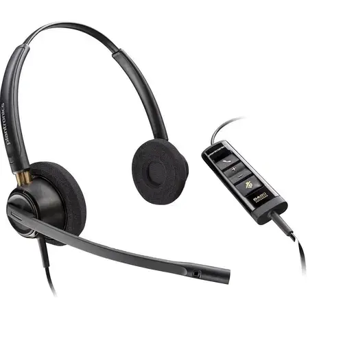 Casti Stereo Call Center Poly EncorePro 525, USB-A, Microfon (Negru)