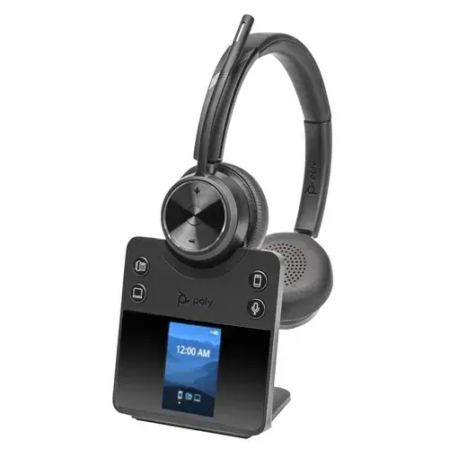 Casti Call Center Stereo DECT Poly Savi 7420, Wireless, USB-A/USB-C, Microfon (Negru)
