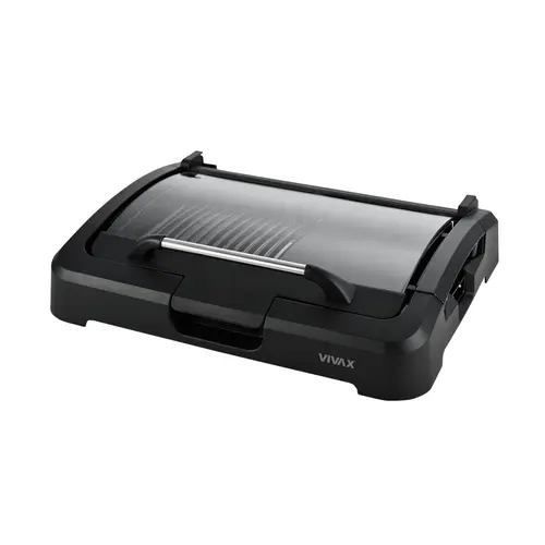 Gratar electric Vivax EG-4030RC, 2000 W, Incalzire rapida M-Shape, Termostat detasabil, Tava curatare retractabila, Suprafata gratar / plita